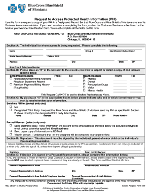 Request to Access Protected Health Information (PHI)