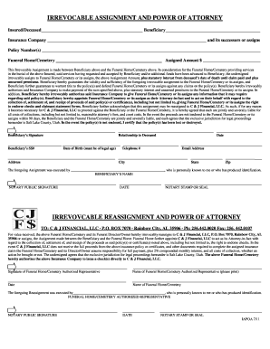 Irrevocable Assignment and Power of Attorney