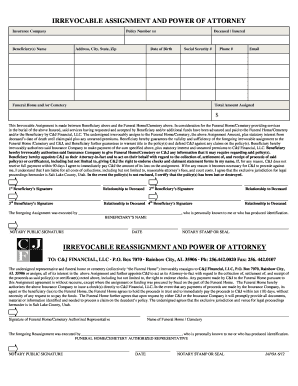 Irrevocable Assignment and Power of Attorney