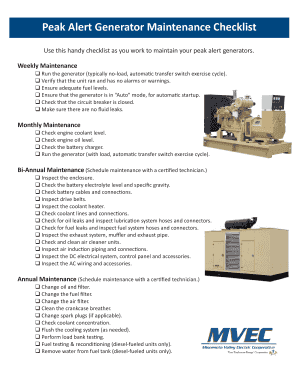Condition checklist
