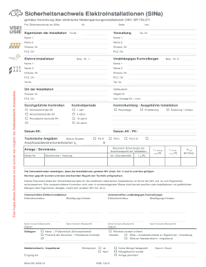 Sicherheitsnachweis Elektroinstallationen (SiNa)