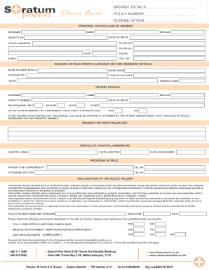 Stratum Benefits Claim Form