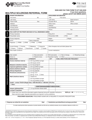 Multiple Sclerosis Referral Form