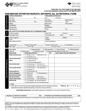 Rheumatoid Arthritis Referral Form