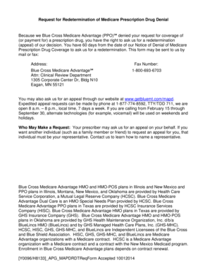 Request for Redetermination of Medicare Prescription Drug Denial