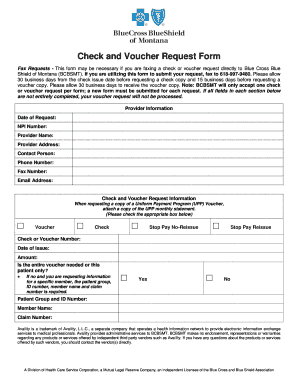 Check and Voucher Request Form