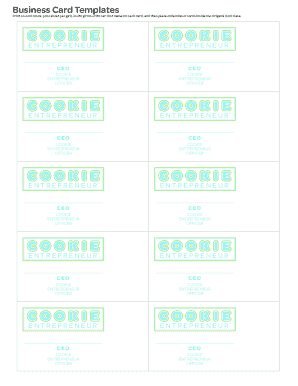 Girl Scout Business Card Templates