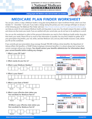 Medicare Prescription Drug Coverage Personal Information Worksheet