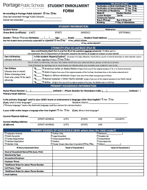 Student Enrollment Verification Form
