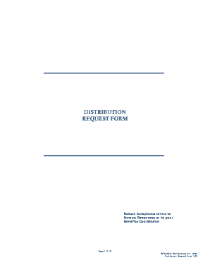 Distribution Request Form