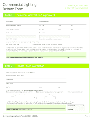 Commercial Lighting Rebate Form