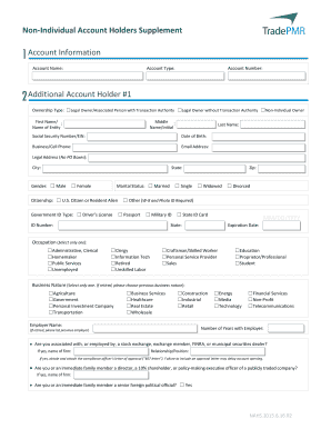 Non-Individual Account Holders Supplement