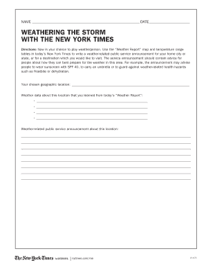 Weather Public Service Announcement Template