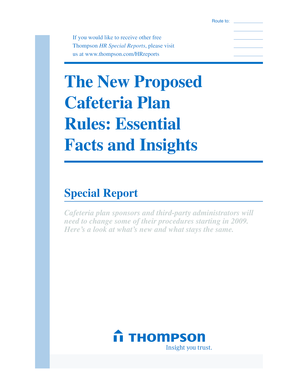 New Proposed Cafeteria Plan Rules