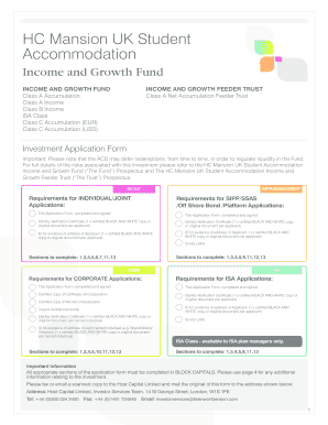 UK Student Accommodation Investment Application Form