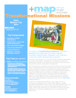 Transformational Missions Trip Application