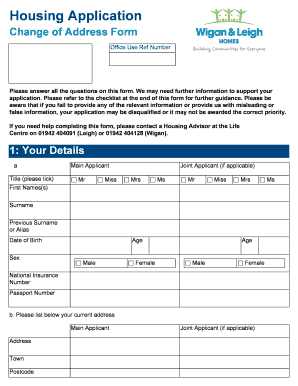 Housing Application Form