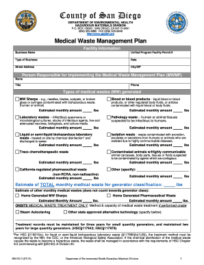 California Medical Waste Management Plan