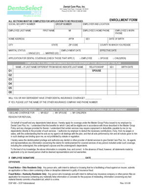 Dental Care Plus Enrollment Form