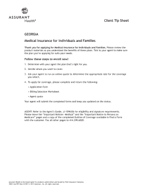 Georgia Medical Insurance Application