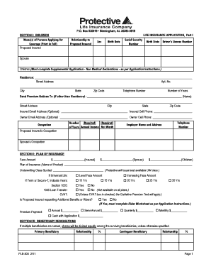 Life Insurance Application Form