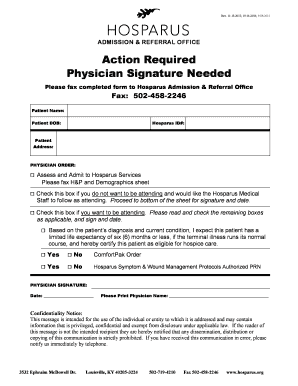 Hosparus Admission Referral Form