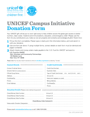 UNICEF Donation Form
