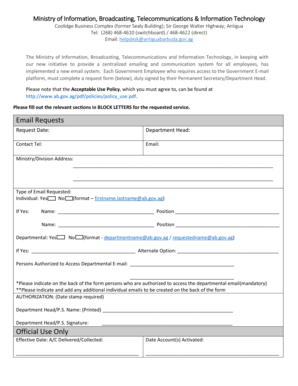 Government Email Request Form