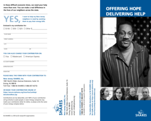 New Jersey Energy Bill Assistance Donation Form