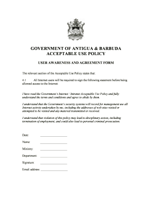 Government Internet Acceptable Use Policy Agreement