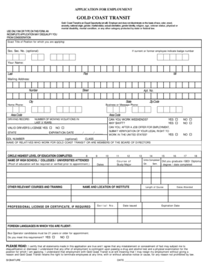 Application for Employment