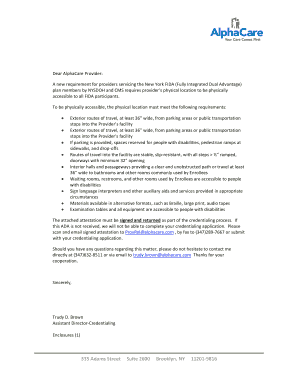 ADA Attestation Form for FIDA Providers