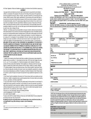 American Kennel Club Dog Show Entry Form