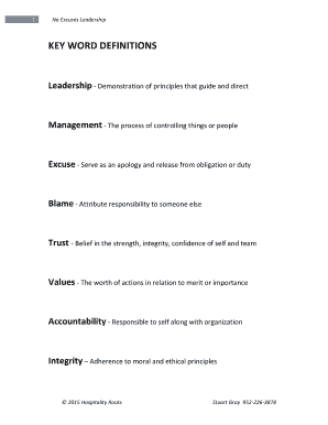 No Excuses Leadership Workbook
