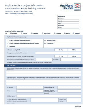 Building Consent Application Form