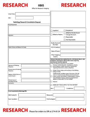 Radiology Research Consultation Request