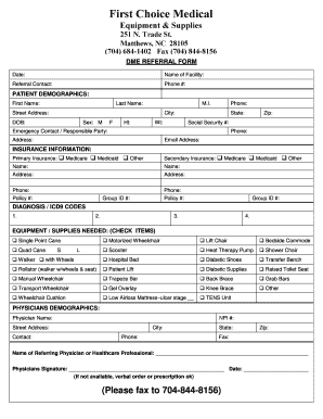 DME Referral Form