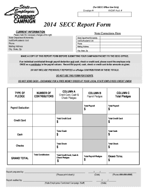 2014 SECC Report Form