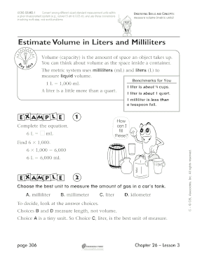 Math Worksheet Volume Measurement