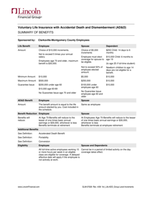 Voluntary Life Insurance with AD&D Enrollment Form