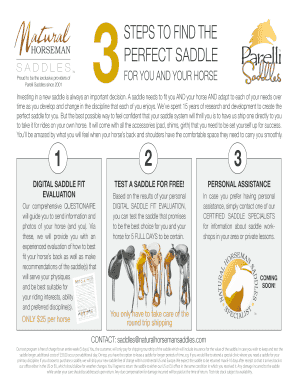 Natural Horseman Saddle Fit Evaluation Form