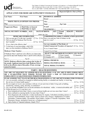 Medicare Supplement Insurance Application