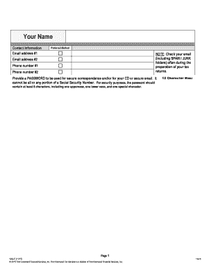 2015 Client Tax Organizer
