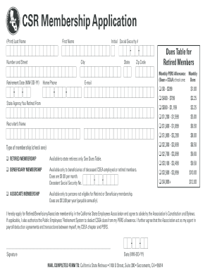 California State Employees Association Membership Application
