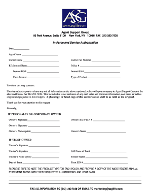 Insurance Information Release Authorization