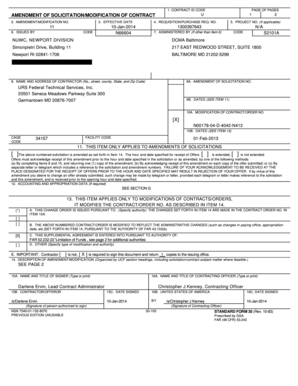 US Federal Contract Modification Form
