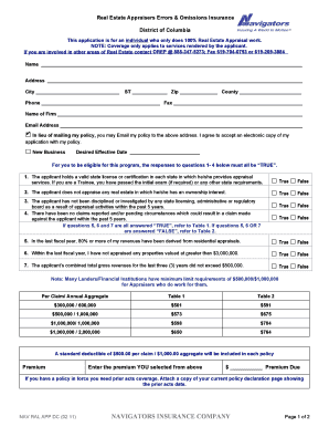 Real Estate Appraisers Errors amp Omissions Insurance District - orep