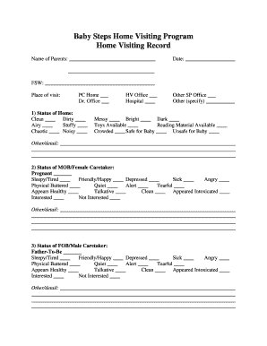 Home Visiting Record Form