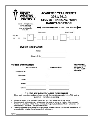 Student Parking Permit