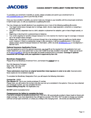 Canada Benefit Enrolment Form